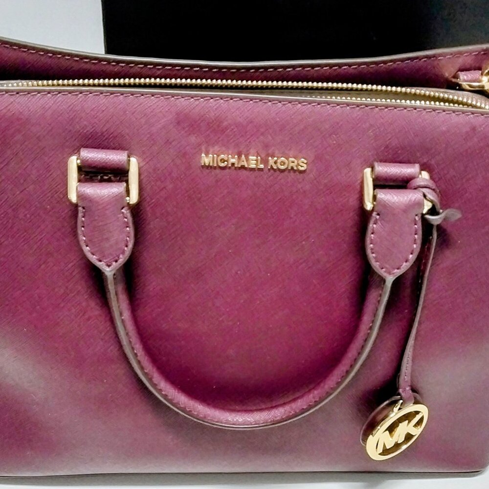 NWT MICHAEL KORS SAVANNAH SOFT PURPLE LARGE SATCHEL LEATHER msrp: $298